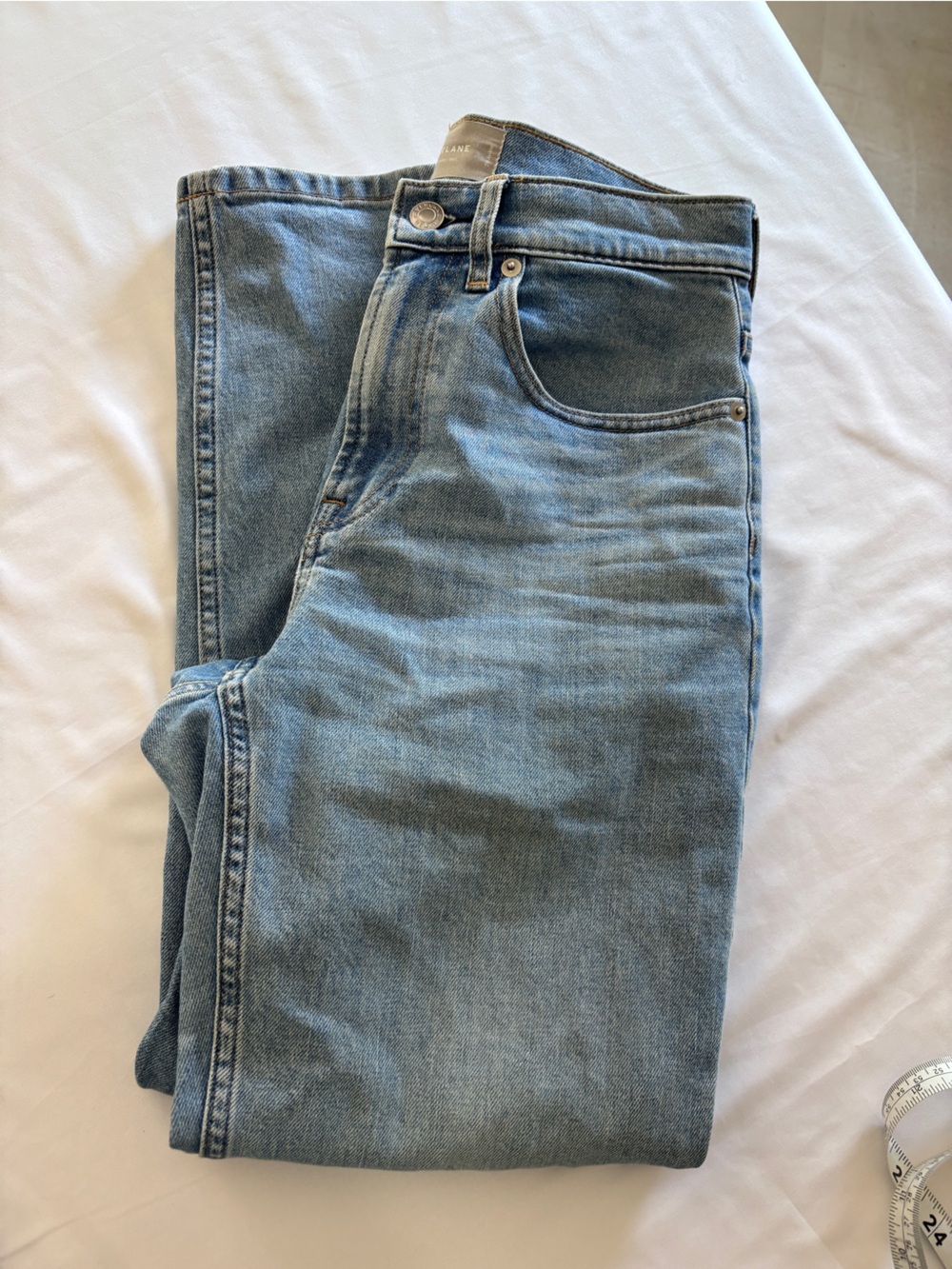 Everlane 90s Cheeky Jeans Women’s 26 Straight Leg Ankle Light Wash Buttonfly